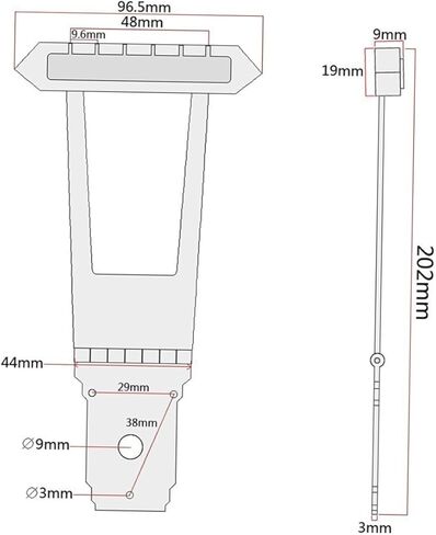 VANZACK 6 String Metal String Archtop Guitar Tailpiece for Bass Archtop Guitars Durable Construction Standard Pleasant Color Performance in Saudi Arabia