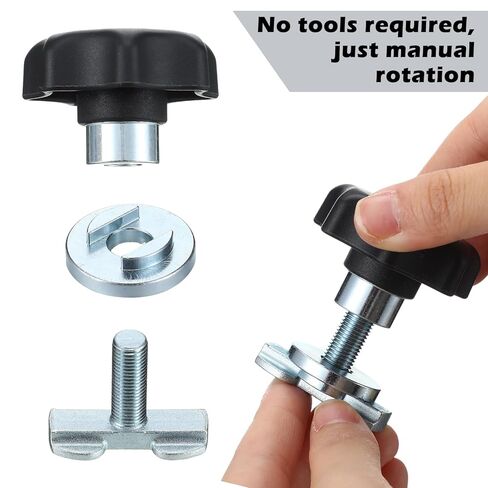 Shimeyao L Track Double Lug Threaded Stud Fitting Tie Down Anchor Nut for L Track Accessories and Rails Truck Bed and Trailer Cargo Control in Saudi Arabia