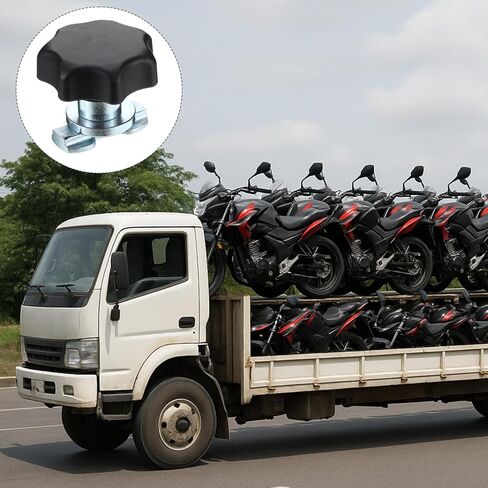 Shimeyao L Track Double Lug Threaded Stud Fitting Tie Down Anchor Nut for L Track Accessories and Rails Truck Bed and Trailer Cargo Control in Saudi Arabia