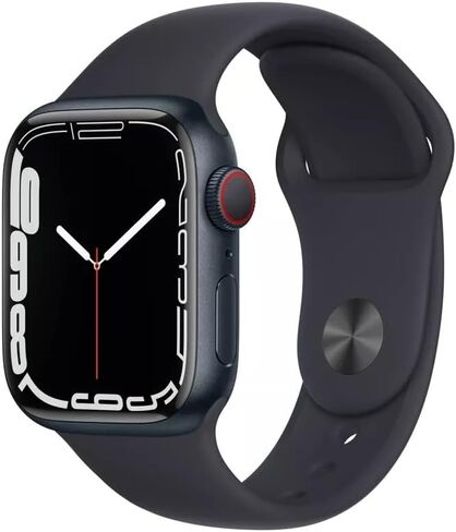 Apple Watch Series 7 (GPS + Cellular ، 41mm) علبة من الفولاذ المقاوم للصدأ مع حلقة Milanese الجرافيت (متجددة) in Kuwait