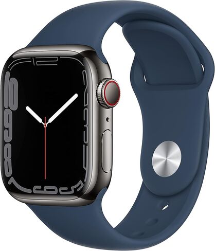 Apple Watch Series 7 (GPS + Cellular, 41mm) Graphite Stainless Steel Case with Graphite Milanese Loop (Renewed) in Saudi Arabia