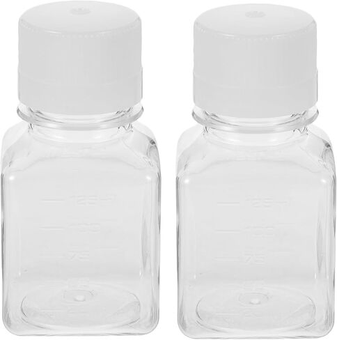 2 قطعة قوارير مصل الفم الضيق زجاجات الكاشف البلاستيكية زجاجات طلقة متدرجة in Kuwait