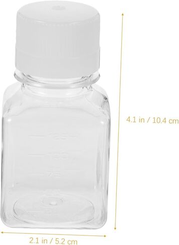 2 قطعة قوارير مصل الفم الضيق زجاجات الكاشف البلاستيكية زجاجات طلقة متدرجة in Kuwait