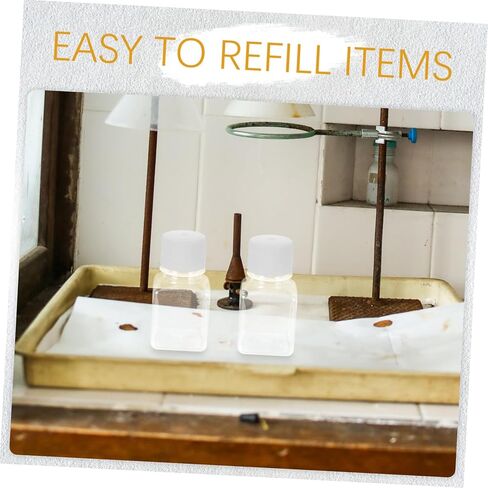 2 قطعة قوارير مصل الفم الضيق زجاجات الكاشف البلاستيكية زجاجات طلقة متدرجة in Kuwait