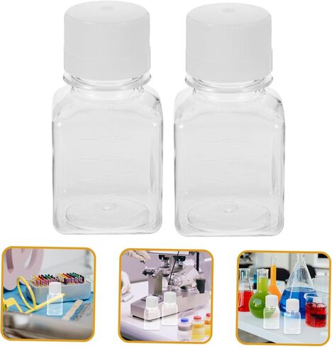 2 قطعة قوارير مصل الفم الضيق زجاجات الكاشف البلاستيكية زجاجات طلقة متدرجة in Kuwait