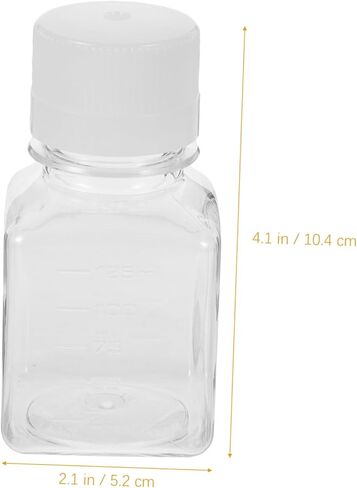TIDTALEO 2pcs Plastic Narrow Mouth Serum Vials Graduated Reagent Bottles for Laboratory Use Leak Design for Storing Serum and Liquid Samples in Saudi Arabia