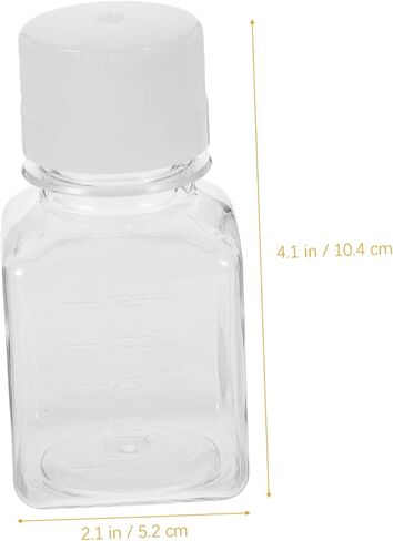 LIFKOME 2pcs Bottle 125ml Small Mouth Square Container Lab Reagent Vial Serum Sealing Bottle in Saudi Arabia