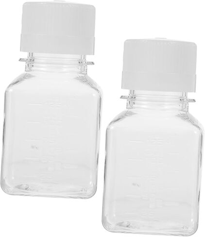 2pcs Plastic Reagent Bottles Serum Storage Containers Sealed Sample Bottles for Laboratory Industrial and Medical Use and Easy to Clean in Saudi Arabia
