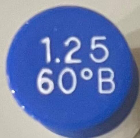 Two Pack - Oil Burner Nozzle, 1.25 60 B, Solid Spray Blue Cap 1.25 60 B Oil Nozzle 1.25 Gallons per minute with a 60 degree Solid Spray in Saudi Arabia
