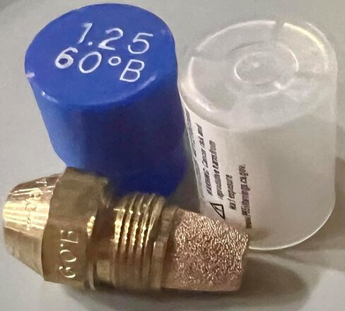 Two Pack - Oil Burner Nozzle, 1.25 60 B, Solid Spray Blue Cap 1.25 60 B Oil Nozzle 1.25 Gallons per minute with a 60 degree Solid Spray in Saudi Arabia