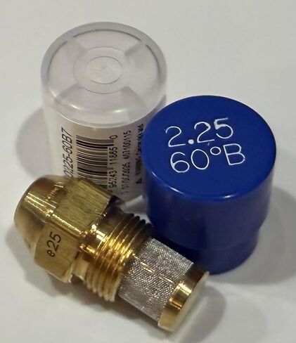 Ten Pack - Oil Burner Nozzle, 2.25 60 B, Solid Spray Blue Cap 2.25 60 B Oil Nozzle 2.25 Gallons per minute with a 60 degree Solid Spray in Saudi Arabia
