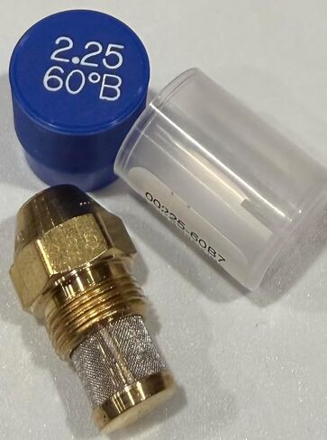 Ten Pack - Oil Burner Nozzle, 2.25 60 B, Solid Spray Blue Cap 2.25 60 B Oil Nozzle 2.25 Gallons per minute with a 60 degree Solid Spray in Saudi Arabia