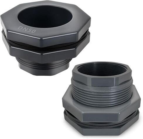 Bulkhead Fitting 3 Inch PVC - Heavy-Duty Plumbing Kit for Water Tank, Aquariums, Rain Barrels & Pools with Reinforced Seals in Saudi Arabia