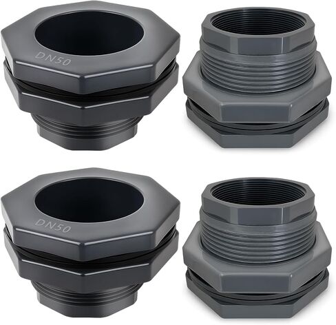 Bulkhead Fitting 3 Inch PVC - Heavy-Duty Plumbing Kit for Water Tank, Aquariums, Rain Barrels & Pools with Reinforced Seals in Saudi Arabia