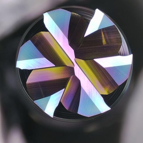 Tools Carbide End Mills,6 Flute Square Milling Cutter，DLC Coating High Helix Angle for Aluminum, Copper Finshing Milling Processing - 1/4 Shank (1/4-2.5" 1PCS) in Kuwait