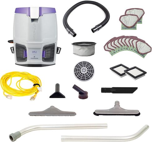 ProTeam GoFit 3 Cordless 4Ah, 3 qt. Commercial Backpack Vacuum w/Xover Multi-Surface Telescoping Wand Tool Kit, 107774 in Kuwait