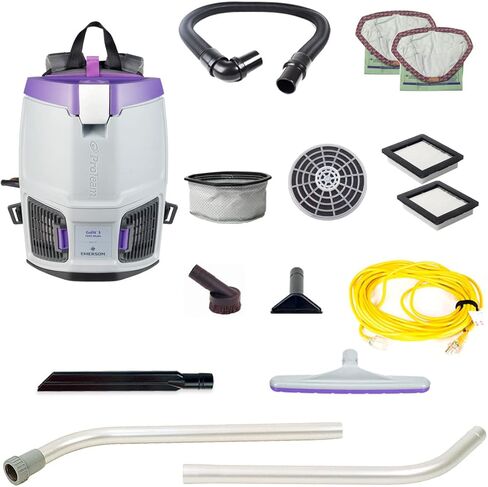 ProTeam GoFit 3 Cordless 4Ah, 3 qt. Commercial Backpack Vacuum w/Xover Multi-Surface Telescoping Wand Tool Kit, 107774 in Kuwait