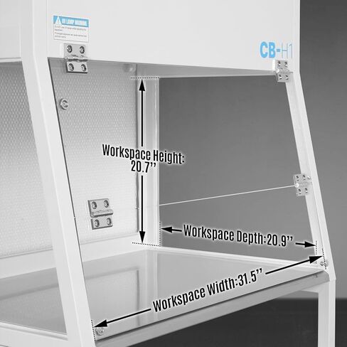 33.9'' Wide Horizontal Laminar Flow Clean Bench with HEPA Filtration & UV Sterilization, ISO Class 5, CB-H1 in Kuwait