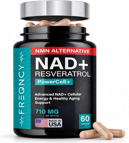 مكمل NAD+ Trans Resveratrol المضاد للشيخوخة - قوة ممتازة 500 ملغ من نيكوتيناميد ريبوسيد (NR) - 30 وجبة، بديل NAD NMN وNMNH للرجال والنساء in Saudi Arabia