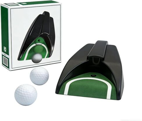 Golf Ball Returner with 2 Bonus Golf Balls - Auto Return Practice Device for Indoor/Outdoor Use in Saudi Arabia