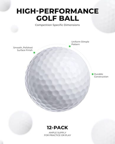 Golf Gifts for Men and Women, Golf Accessories Set with 12 Golf Balls, 60 Golf Tees, and Golf Ball Retriever, Ideal for Beginners, Golf Stuff for Home/Yard/Driving Range Practice in Saudi Arabia