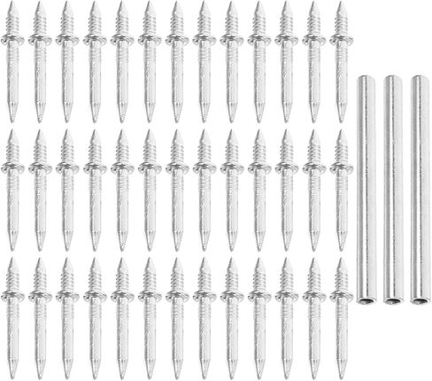 TEHAUX Double Head Skirting Nails with Sleeve Tool, Threaded Seamless Baseboard Trim Installation Nails for Furniture and Stairway, 303pcs Pack in Saudi Arabia