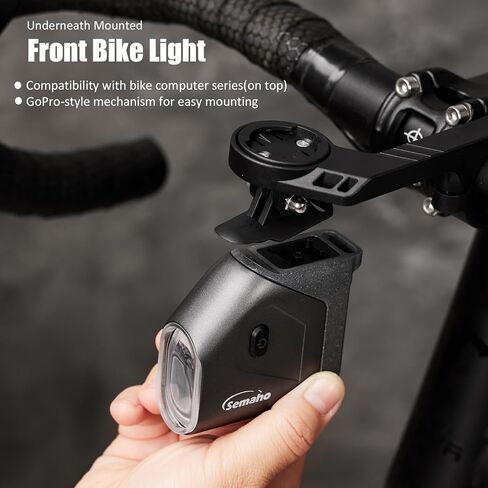 ضوء الدراجة 1600 لومن، أضواء الدراجة للركوب الليلي مع تثبيت بالأسفل، قابلة للشحن عبر USB، إضاءة أمامية مقاومة للماء IP66 لركوب الدراجات على الطرق الجبلية الحضرية in Kuwait