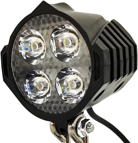 Ebike for Electric Scooter Bicycle Accessories LED Headlight 36V 48V 3pin Built-in Horn Front Light 4 LED Bulbs in Saudi Arabia