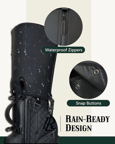 PU Leather Golf Bag for Men, Golf Stand Bags with 14 Way Full-Length Dividers, 2026 Luxury Plush Top Multiple Pockets Adjustable Dual Straps Golf Bags with Rain Cover in Saudi Arabia