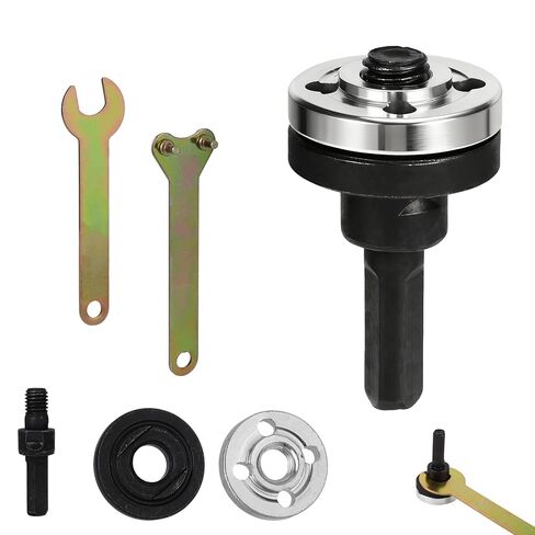 10mm/0.39in 5-in-1 Angle Grinder Adapter Kit, Alloy Electric Drill to Grinder Conversion Connecting Rod Set with Adjustable Rotary Drive for Cutting Discs & Accessories in Saudi Arabia