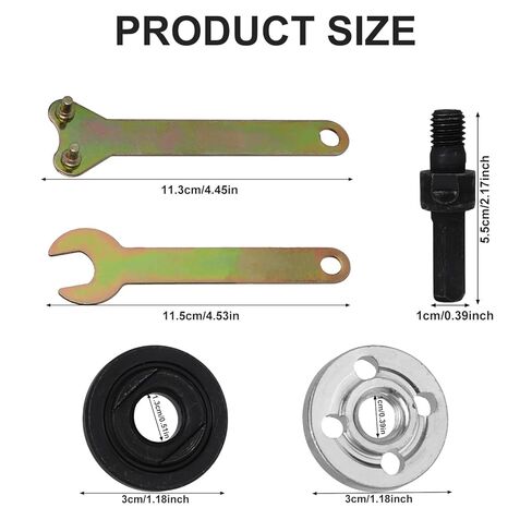 10mm/0.39in 5-in-1 Angle Grinder Adapter Kit, Alloy Electric Drill to Grinder Conversion Connecting Rod Set with Adjustable Rotary Drive for Cutting Discs & Accessories in Saudi Arabia