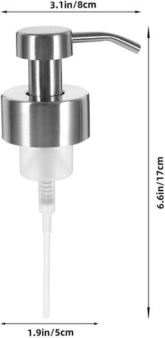 DOITOOL 3PCS Stainless Steel Soap Pump Replacement, Foaming Hand Soap Dispenser for Bathroom Sink, Silver Durable Dispenser Pump Heads Replacement in Saudi Arabia