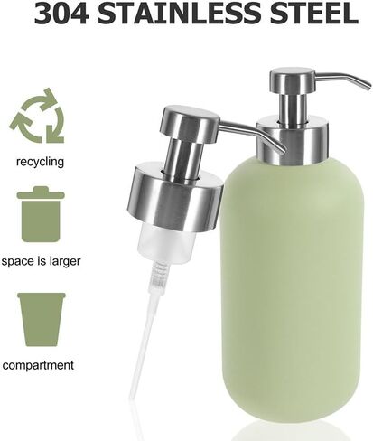 DOITOOL 3PCS Stainless Steel Soap Pump Replacement, Foaming Hand Soap Dispenser for Bathroom Sink, Silver Durable Dispenser Pump Heads Replacement in Saudi Arabia