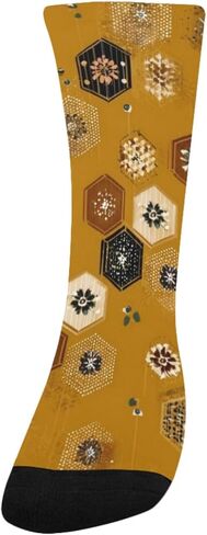 جوارب ذهبية سداسية فنية للمشي لمسافات طويلة - جوارب شتوية حرارية سميكة دافئة للأولاد والبنات الصغار للمدرسة، والارتداء اليومي والأنشطة الخارجية in Kuwait