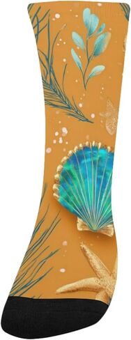 جوارب المشي لمسافات طويلة بنمط صدف ذهبي - جوارب شتوية حرارية سميكة دافئة للأولاد والبنات الصغار للمدرسة، والارتداء اليومي والأنشطة الخارجية in Kuwait