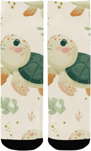 جوارب لطيفة للمشي على شكل السلاحف البحرية - جوارب شتوية حرارية سميكة دافئة للأطفال الصغار للأولاد والبنات للمدرسة، والارتداء اليومي والأنشطة الخارجية in Kuwait