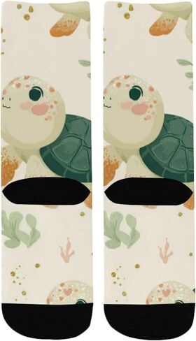 جوارب لطيفة للمشي على شكل السلاحف البحرية - جوارب شتوية حرارية سميكة دافئة للأطفال الصغار للأولاد والبنات للمدرسة، والارتداء اليومي والأنشطة الخارجية in Kuwait