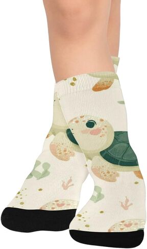 جوارب لطيفة للمشي على شكل السلاحف البحرية - جوارب شتوية حرارية سميكة دافئة للأطفال الصغار للأولاد والبنات للمدرسة، والارتداء اليومي والأنشطة الخارجية in Kuwait