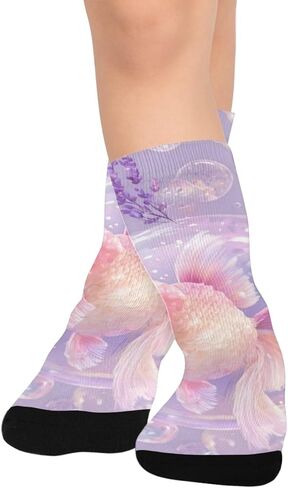 جوارب Bubble Goldfish Art للتنزه سيرًا على الأقدام - جوارب شتوية حرارية سميكة دافئة للأطفال الصغار للأولاد والبنات للمدرسة، والارتداء اليومي والأنشطة الخارجية in Kuwait