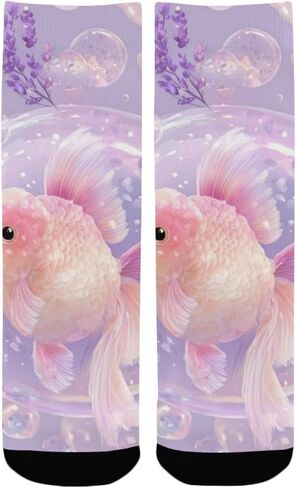 جوارب Bubble Goldfish Art للتنزه سيرًا على الأقدام - جوارب شتوية حرارية سميكة دافئة للأطفال الصغار للأولاد والبنات للمدرسة، والارتداء اليومي والأنشطة الخارجية in Kuwait