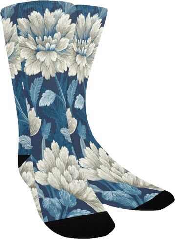 جوارب مصممة خصيصًا للمشي لمسافات طويلة على شكل زهرة زرقاء - جوارب شتوية حرارية سميكة دافئة للأطفال الصغار للأولاد والبنات للمدرسة، والارتداء اليومي والأنشطة الخارجية in Kuwait