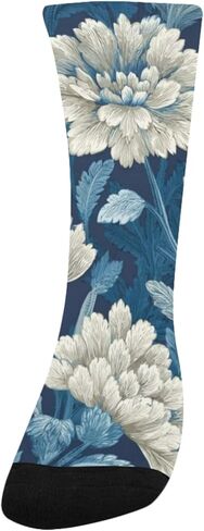 جوارب مصممة خصيصًا للمشي لمسافات طويلة على شكل زهرة زرقاء - جوارب شتوية حرارية سميكة دافئة للأطفال الصغار للأولاد والبنات للمدرسة، والارتداء اليومي والأنشطة الخارجية in Kuwait