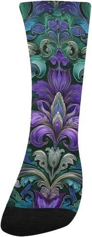 جوارب Luxe Damask Pattern للمشي لمسافات طويلة - جوارب شتوية حرارية سميكة دافئة للأولاد والبنات للمدرسة، والارتداء اليومي والأنشطة الخارجية in Kuwait