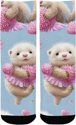 جوارب المشي لمسافات طويلة مرحة من Brown Otters - جوارب شتوية حرارية سميكة دافئة للأولاد والبنات للمدرسة، والارتداء اليومي والأنشطة الخارجية in Kuwait