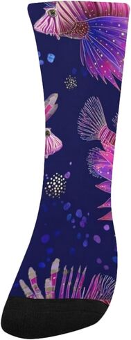 جوارب Lionfish باللون الأحمر الأرجواني للمشي لمسافات طويلة - جوارب شتوية حرارية سميكة دافئة للأطفال الصغار للأولاد والبنات للمدرسة، والارتداء اليومي والأنشطة الخارجية in Kuwait