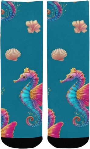 جوارب المشي لمسافات طويلة باللون الأزرق النابضة بالحياة - جوارب شتوية سميكة دافئة للأولاد والبنات الصغار للمدرسة، والارتداء اليومي والأنشطة الخارجية in Kuwait