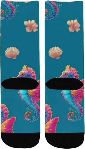 جوارب المشي لمسافات طويلة باللون الأزرق النابضة بالحياة - جوارب شتوية سميكة دافئة للأولاد والبنات الصغار للمدرسة، والارتداء اليومي والأنشطة الخارجية in Kuwait