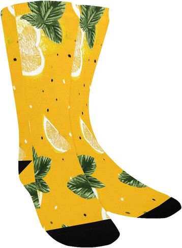 جوارب المشي لمسافات طويلة بالليمون الأصفر الطازج - جوارب شتوية حرارية سميكة دافئة للأولاد والبنات للمدرسة، والارتداء اليومي والأنشطة الخارجية in Kuwait