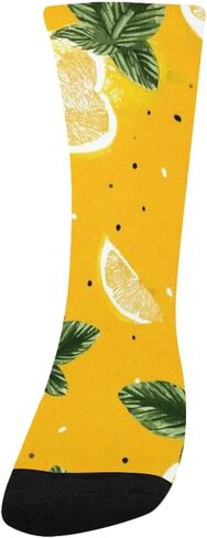 جوارب المشي لمسافات طويلة بالليمون الأصفر الطازج - جوارب شتوية حرارية سميكة دافئة للأولاد والبنات للمدرسة، والارتداء اليومي والأنشطة الخارجية in Kuwait
