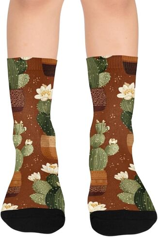 جوارب المشي لمسافات طويلة بنمط نباتات بوهو - جوارب شتوية حرارية سميكة دافئة للأطفال الصغار للأولاد والبنات للمدرسة، والارتداء اليومي والأنشطة الخارجية in Kuwait